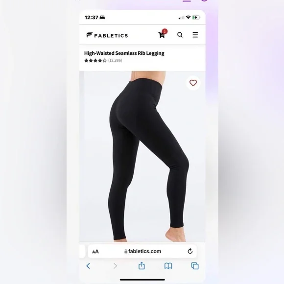 Fabletics Ribbed black leggings